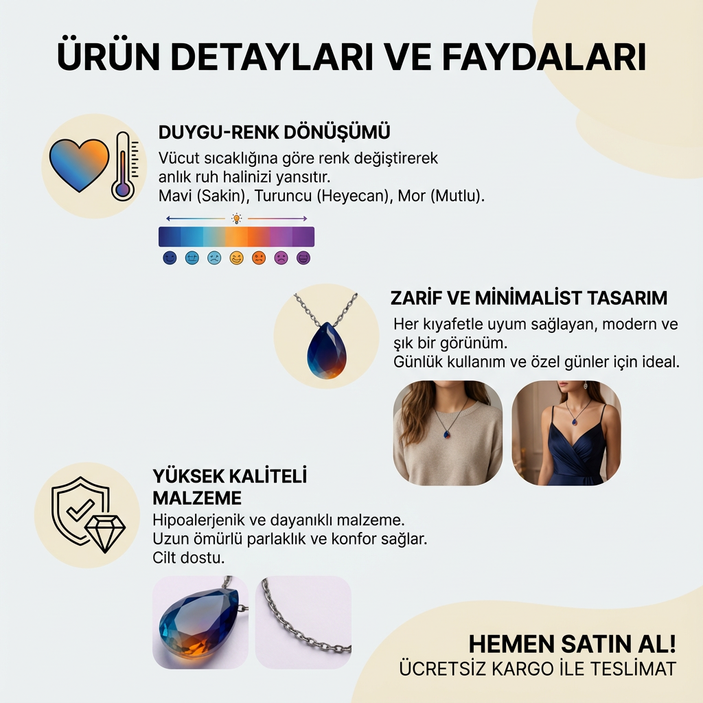 Loramood™ Renk Değiştiren Kolye